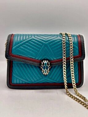 Bvlgari Mini Quilted Calfskin Diamond Blast Serpenti Forever Crossbody